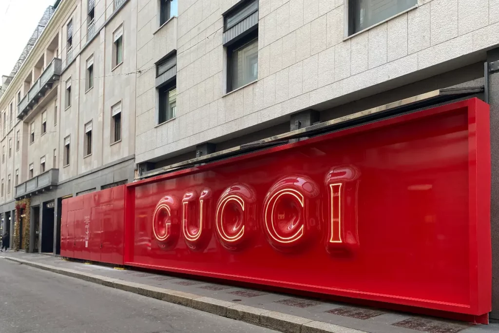 Il nuovo store Gucci in via Montenapoleone