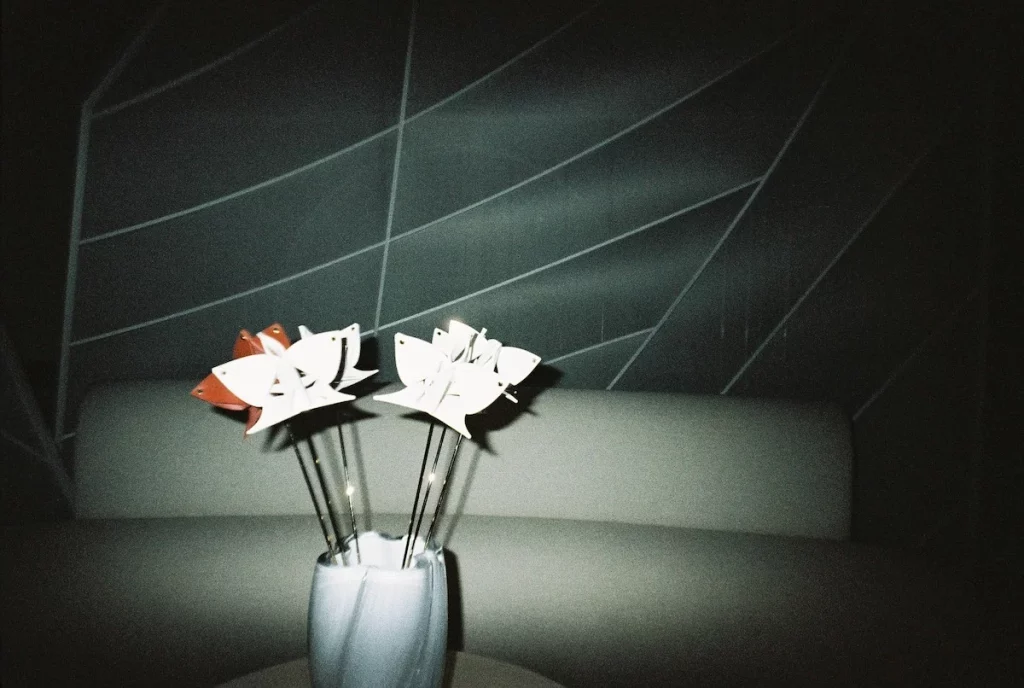 Fiori di origami, shot with LomoApparat Lomography